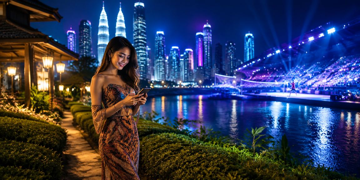 Pemandangan Kuala Lumpur dengan permainan kasino mudah alih ps5